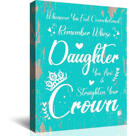 Inspirational Wall Art For Daughter Motivational Room Decor Teen Girls Nice Gifts Artwork Things Living Bedroom Dining Classroom Farmhouse Modern 12x16in Framed Ready To Hang