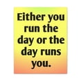 thumbnail image 1 of Inspirational Wall Art Day Runs You Motivation Wall Decor for Home Office Gym Inspiring Success Quote Print Ready to Hang Unframed, 1 of 18