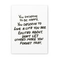 thumbnail image 1 of Inspirational Wall Art  Deserve To Be Happy  Motivation Wall Decor for Home Office Gym Inspiring Success Quote Print Ready to Hang Unframed, 1 of 13