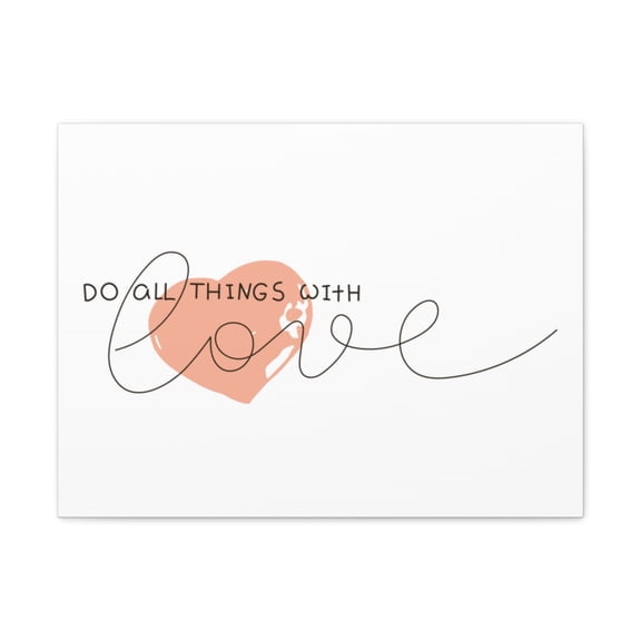 Inspirational Wall Art Do All With Love Motivation Wall Decor for Home Office Gym Inspiring Success Quote Print Ready to Hang Unframed
