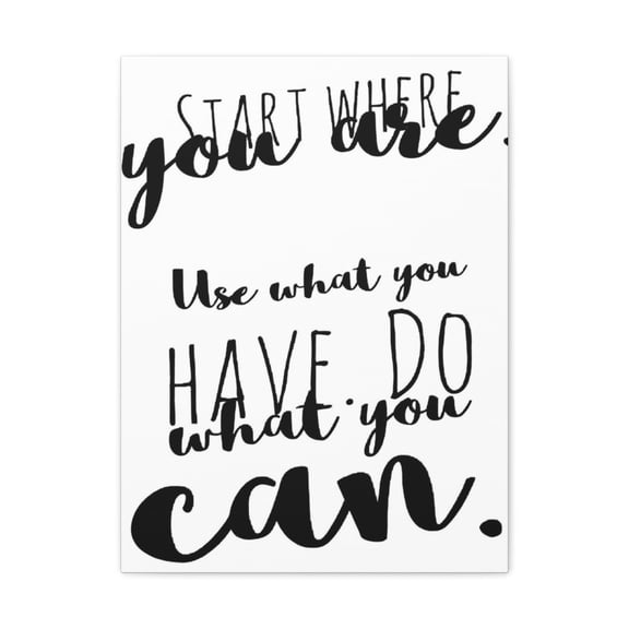 Inspirational Wall Art Do What You Can Motivation Wall Decor for Home Office Gym Inspiring Success Quote Print Ready to Hang Unframed
