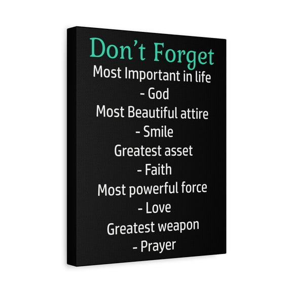 Inspirational Wall Art Don't Forget In Life Motivation Wall Decor for Home Office Gym Inspiring Success Quote Print Ready to Hang