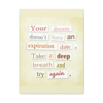 Inspirational Wall Art Dream Doesn't Have Expiration Motivation Wall Decor for Home Office Gym Inspiring Success Quote Print Ready to Hang Unframed