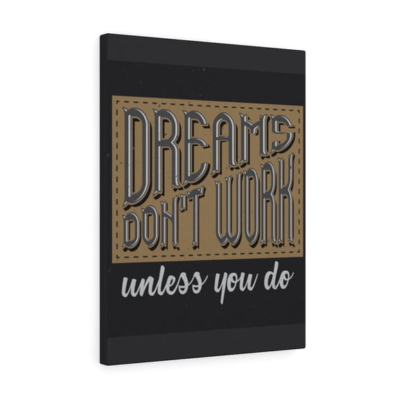 Inspirational Wall Art Dreams Don't Work Unless You Do Wall Art Motivational Motto Inspiring Prints Artwork Decor Ready to Hang Unframed