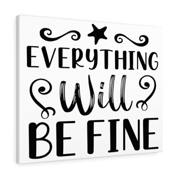 Inspirational Wall Art Everything Will Be Fine Wall Art Motivation Wall Decor for Home Office Gym Inspiring Success Quote Print Ready to Hang Unframed