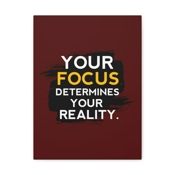 Inspirational Wall Art Focus Determines Your Reality Motivation Wall Decor for Home Office Gym Inspiring Success Quote Print Ready to Hang Unframed