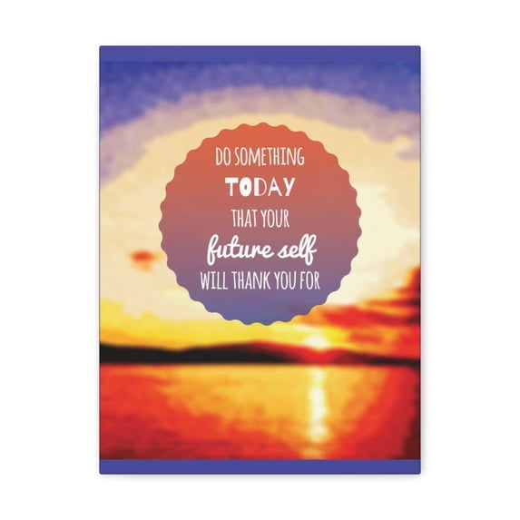 Inspirational Wall Art Future Self Will Thank You Motivation Wall Decor for Home Office Gym Inspiring Success Quote Print Ready to Hang Unframed