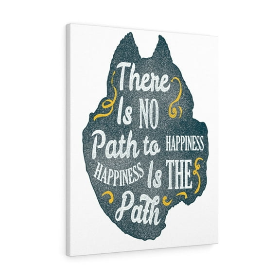 Inspirational Wall Art Happiness is the Path Wall Art Motivation Wall Decor for Home Office Gym Inspiring Success Quote Print Ready to Hang Unframed