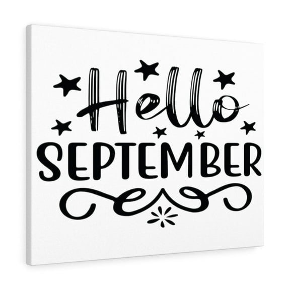 Inspirational Wall Art Hello September Stars Wall Art Motivation Wall Decor for Home Office Gym Inspiring Success Quote Print Ready to Hang Unframed