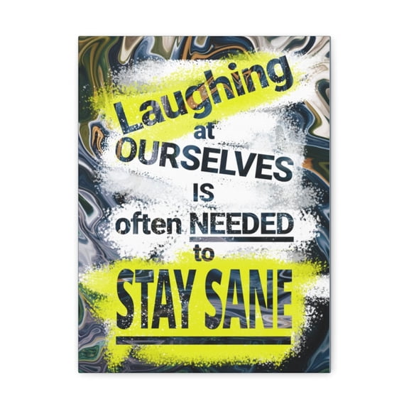 Inspirational Wall Art Laughing At Ourselves Motivation Wall Decor for Home Office Gym Inspiring Success Quote Print Ready to Hang Unframed