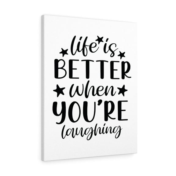 Inspirational Wall Art Life Is Better When You're Laughing Wall Art Motivation Wall Decor for Home Office Gym Inspiring Success Quote Print Ready to Hang Unframed