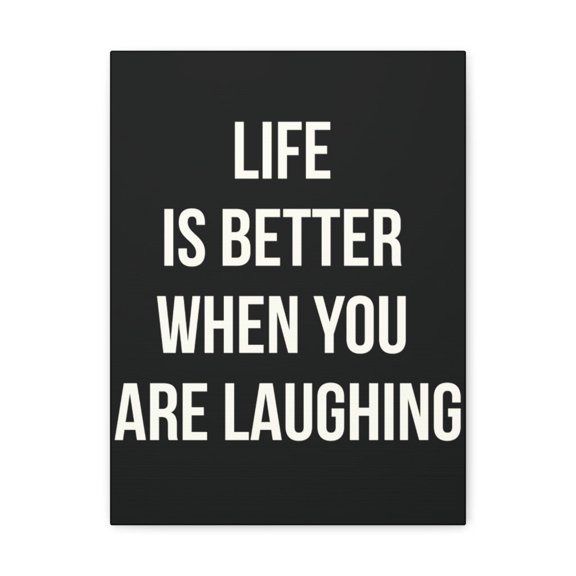 Inspirational Wall Art Life Is Better When Laughing  Motivation Wall Decor for Home Office Gym Inspiring Success Quote Print Ready to Hang Unframed