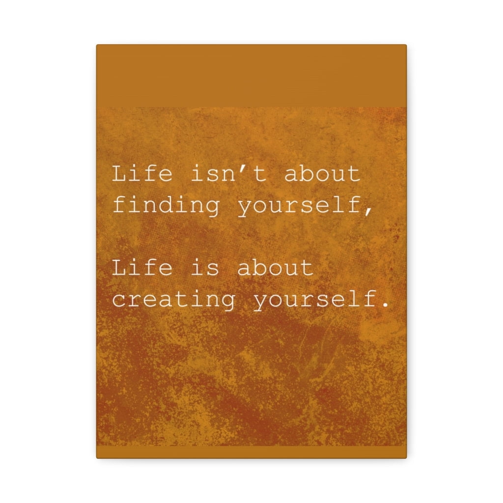 Inspirational Wall Art Life Is Creating Yourself Motivation Wall Decor ...