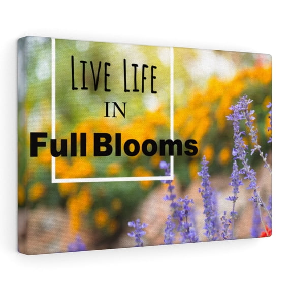 Inspirational Wall Art Live Life In Full Blooms Motivational Print Ready to Hang Artwork Unframed