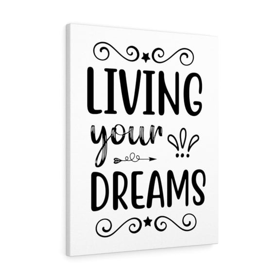 Inspirational Wall Art Living Your Dreams Wall Art Motivation Wall Decor for Home Office Gym Inspiring Success Quote Print Ready to Hang Unframed