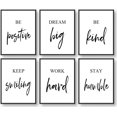 thumbnail image 1 of Inspirational Wall Art, Motivational Office Wall Art for Living room and Bedroom, Office Decor (Set of 6, 8X10in, Unframed), 1 of 6