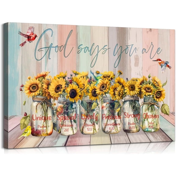Inspirational Wall Art Motivational Wall Art God Says You Are Quotes Wall Art Office Wall Art Inspirational Posters Positive Poster for Home Office Decor (12''''Hx18''''W)