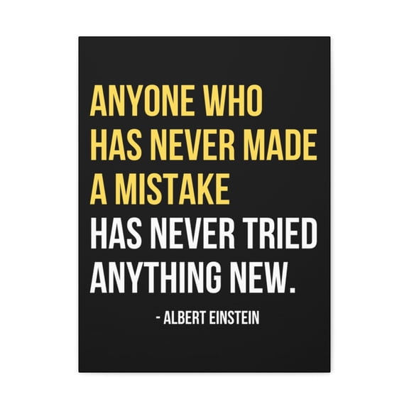 Inspirational Wall Art Never Made A Mistake Motivation Wall Decor for Home Office Gym Inspiring Success Quote Print Ready to Hang Unframed