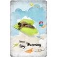 thumbnail image 1 of Inspirational Wall Art -Never Stop Dreaming,Sea Turtle Vintage Tin Sign- Balloon Decor - Paper Airplane Motivational Poster Gifts for Kids Bedroom Bathroom Classroom Rustic Wall Sign 12x8 Inch, 1 of 7