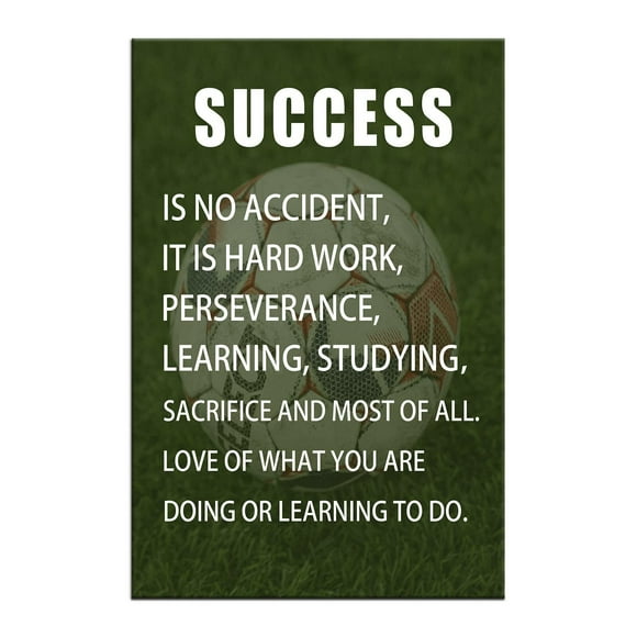 Inspirational Wall Art Office Motto Decor Quotes Soccer Background Signs Pictures Wonderful Painting Motivational Success Wall Poster or Home Room Office Decor