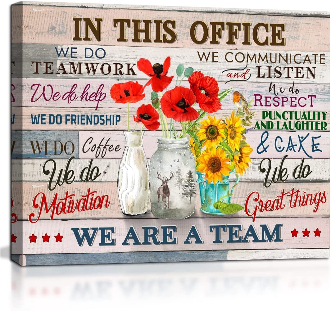 Inspirational Wall Art for Office Quotes Theme Wall Decor for Women ...