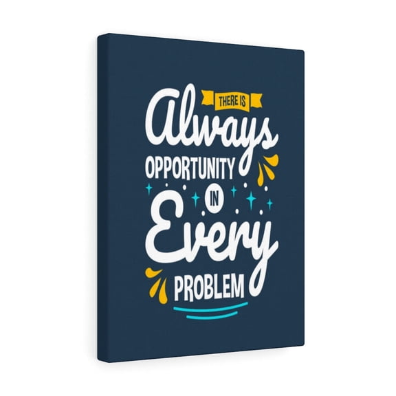 Inspirational Wall Art Opportunity In Every Problem Wall Art Motivation Wall Decor for Home Office Gym Inspiring Success Quote Print Ready to Hang Unframed