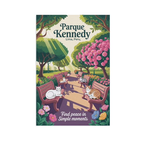 Inspirational Wall Art Parque Kennedy Motivational Travel Poster for Office Meditation Space Classroom Bedroom Print Poster
