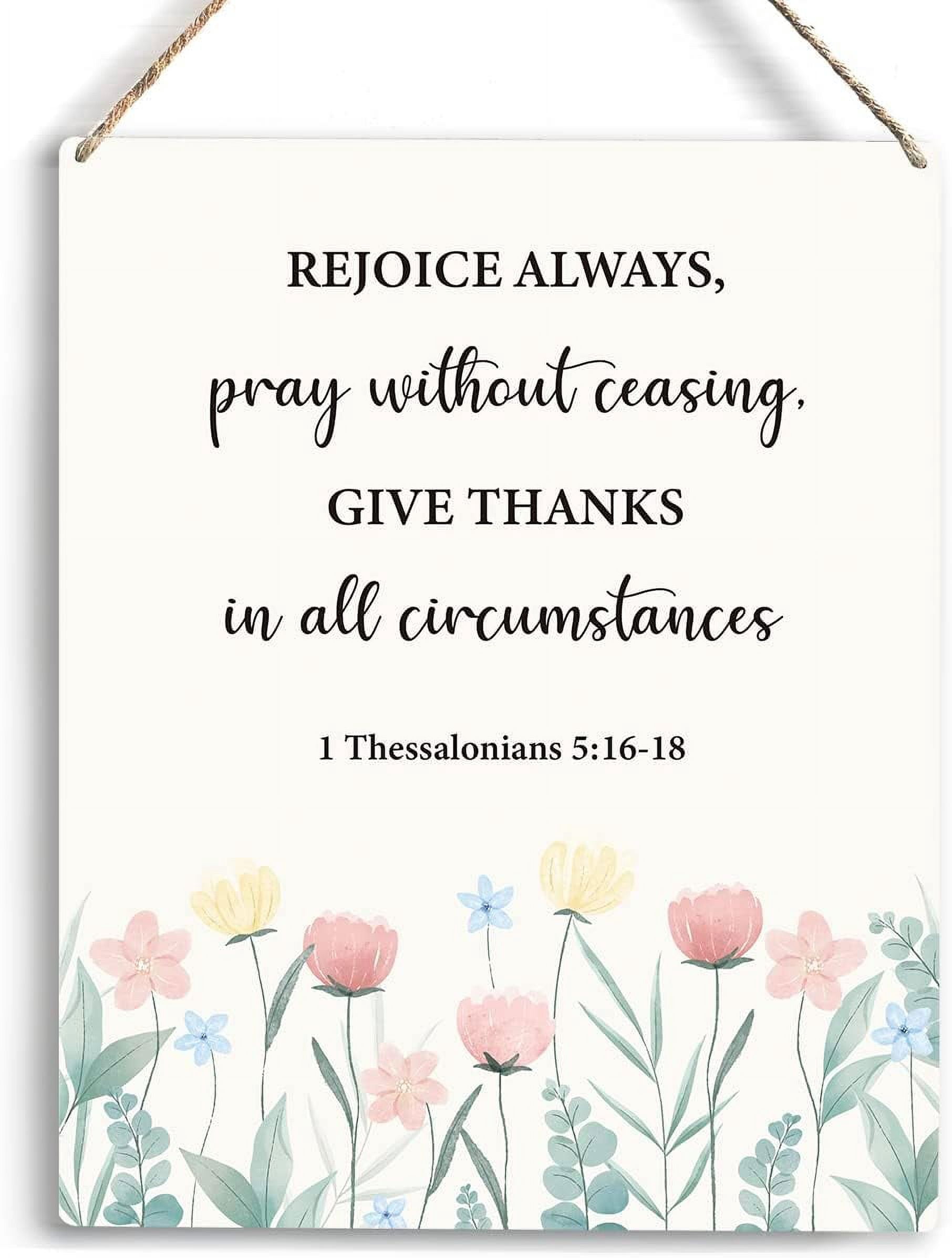 Veasing Inspirational Wall Art Rejoice Always Pray Without Ceasing Give Thanks ...