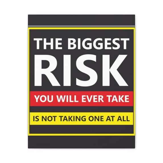 Inspirational Wall Art Risk You Will Take Motivation Wall Decor for Home Office Gym Inspiring Success Quote Print Ready to Hang Unframed