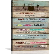 Inspirational Wall Art Scripture Bible Verse Wall Art Christian Canvas Art for Office Bathroom Bedroom Wall Decor Rustic Farmhouse Wall Decor Religious Gifts Be Still and Know that I am God