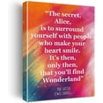 thumbnail image 1 of Inspirational Wall Art the Secret Quote Alice In Wonderland Watercolor Canvas Painting Prints for Home Wall Decor Framed Book Quote Artwork Gifts(12x15 Inch), 1 of 5