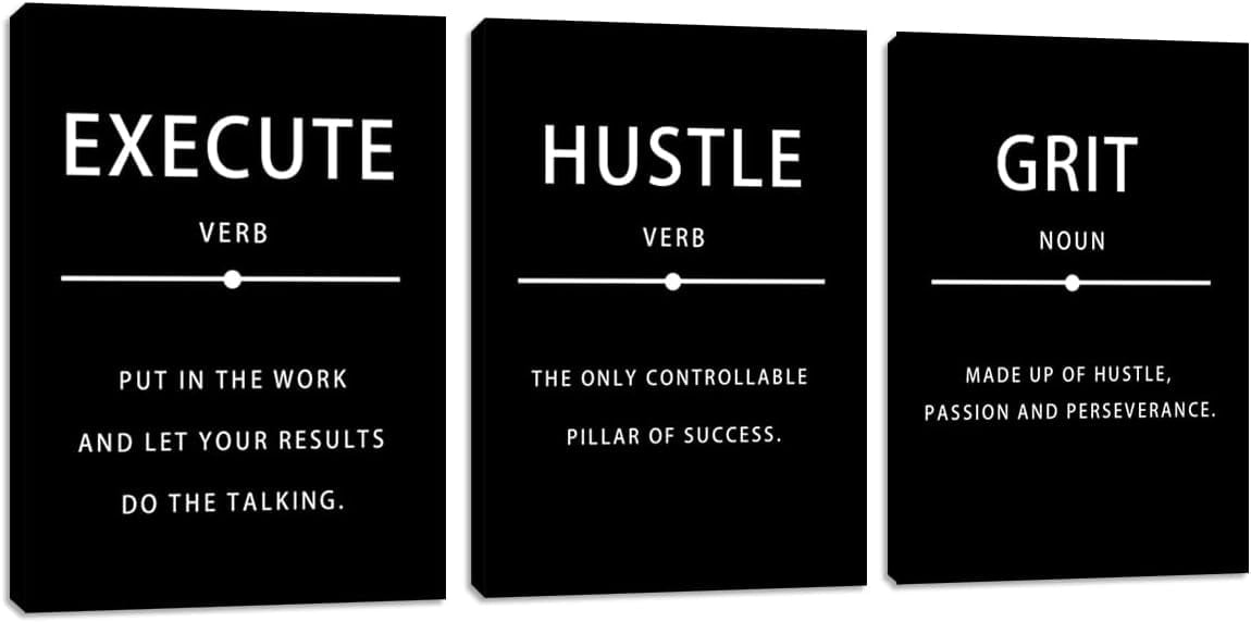 Inspirational Wall Art Set of 3, Minimalist Framed Wall Art ...
