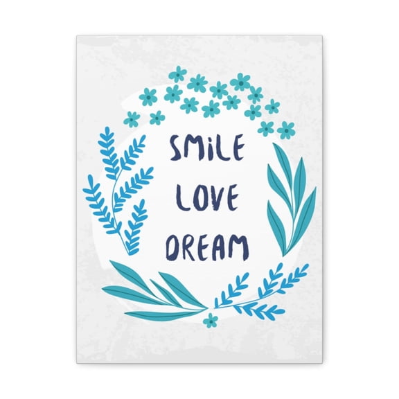 Inspirational Wall Art Smile Love Dream Motivation Wall Decor for Home Office Gym Inspiring Success Quote Print Ready to Hang Unframed