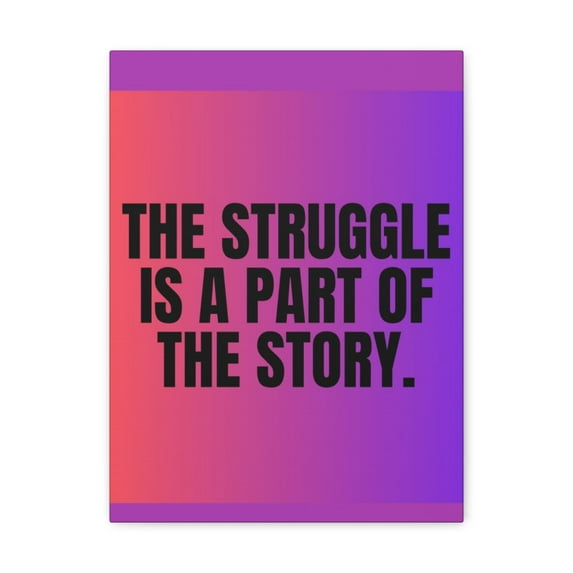 Inspirational Wall Art Struggle Is A Part Motivation Wall Decor for Home Office Gym Inspiring Success Quote Print Ready to Hang Unframed