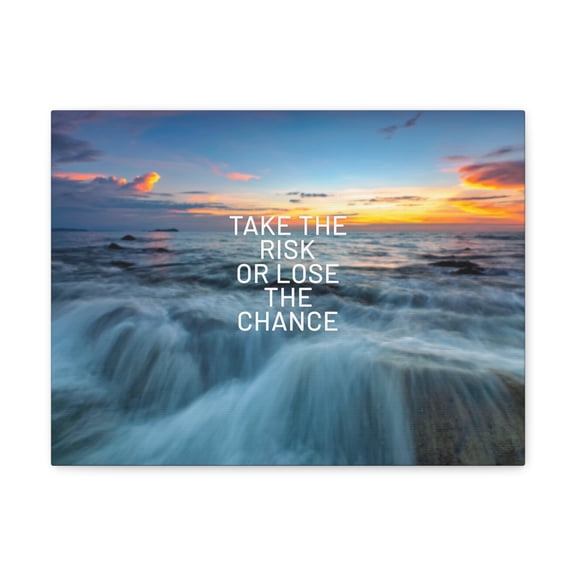 Inspirational Wall Art Take The Risk Motivational Print Ready to Hang Artwork Unframed