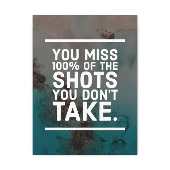 Inspirational Wall Art The Shots You Don't Take Motivation Wall Decor for Home Office Gym Inspiring Success Quote Print Ready to Hang Unframed