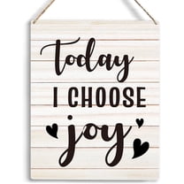 Inspirational Wall Art Today I Choose Joy Sign Vertical Wall Hanging Decoration Christian Wall Decor Family Religious Home Decor Funny Quotes Wooden Hanging Sign for Home Office Nursery 8x10 Inch