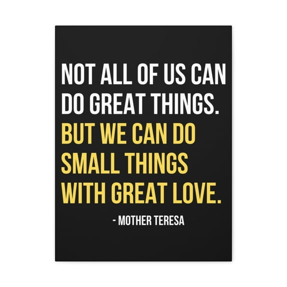 Inspirational Wall Art We Can Do Small Things Motivation Wall Decor for Home Office Gym Inspiring Success Quote Print Ready to Hang Unframed