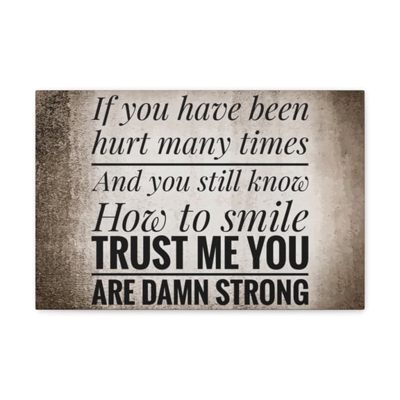 Inspirational Wall Art You Are Damn Strong Motivation Wall Decor for Home Office Gym Inspiring Success Quote Print Ready to Hang Unframed