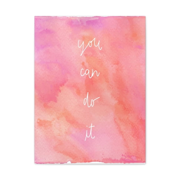 Inspirational Wall Art You Can Do It Pink Motivation Wall Decor for Home Office Gym Inspiring Success Quote Print Ready to Hang Unframed