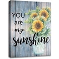 thumbnail image 1 of Inspirational Wall Art You are My Sunshine Sunflower Canvas Wall Art Motivational Quotes Framed Pictures Painting for Living Room Bedroom Bathroom Ready to Hang, 1 of 5