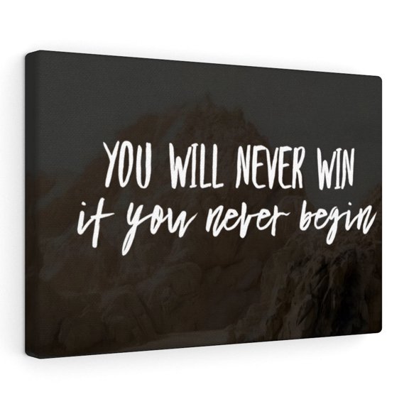 Inspirational Wall Art You Will Never Win Motivational Print Ready to Hang Artwork Unframed