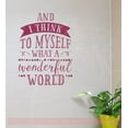 thumbnail image 1 of Inspirational Wall Decal What a Wonderful World Vinyl Art Letter Stickers 23x17 Berry, 1 of 1