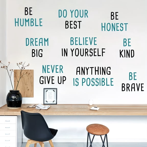 Inspirational Wall Decals Removable Motivational Lettering Positive Affirmation Stickers Matte Finish for Home Classroom Bedroom Office Decor