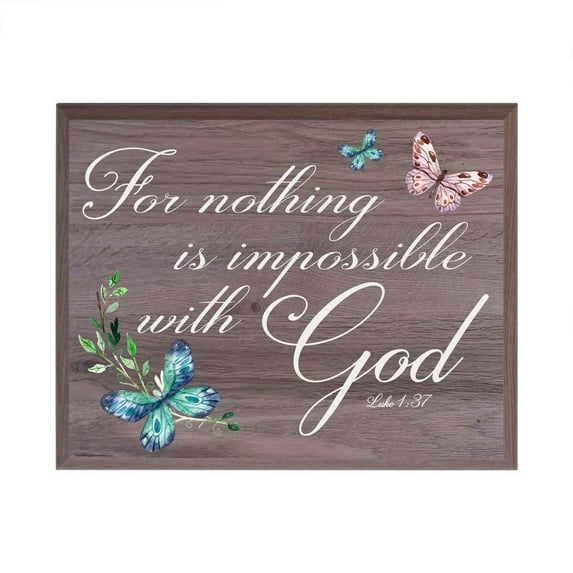 Inspirational Wall Plaque - For Nothing Is Impossible