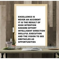 Inspirational Wall Sticker Quotes - Excellence Is... - Die-Cut Vinyl Wall Art for Home Office Decor - Matte Vinyl Wall Decal Sayings for Wall Décor 22x23- Inch Black