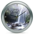 thumbnail image 1 of Inspirational Waterfall Trust Silver Tone 8 inch Three Hymn Sound Clock, 1 of 3