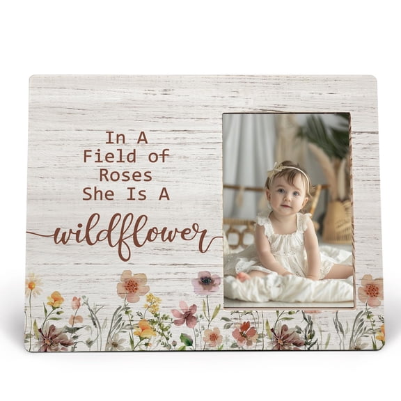 Inspirational Wood Photo Frame for 4x6 Photos, Elegant Design for Girls and Daughters