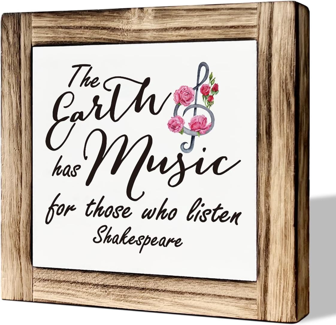 Inspirational Wood Sign, Rustic Wooden Tabletop Decor Sign, Shelf Table ...