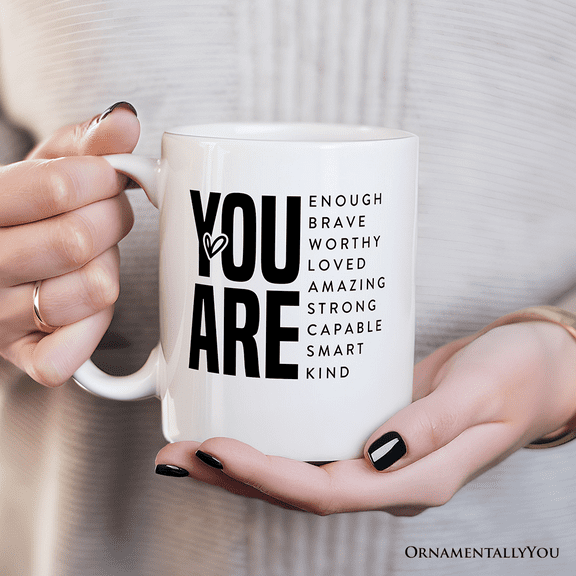 Inspirational Words Personalized Mug, Significant Other Gift With Custom Name